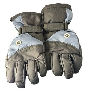 Grandoe Men's Dri Guard Ski Gloves Size Medium Black Fleece Lined
